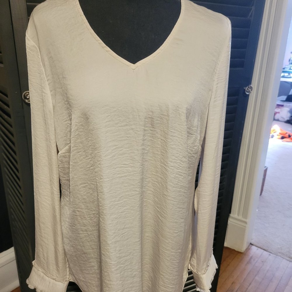CAbi 3768 Classic Blouse in Platinum Medium